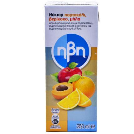 ΗΒΗ ΧΥΜΟΣ 250ml - (ΠΟΡΤΟΚΑΛΙ-ΜΗΛΟ-ΒΕΡΥΚΟΚΟ)