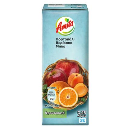 AMITA 250ml - (ΠΟΡΤΟΚΑΛΙ ΒΕΡΙΚΟΚΟ & ΜΗΛΟ)